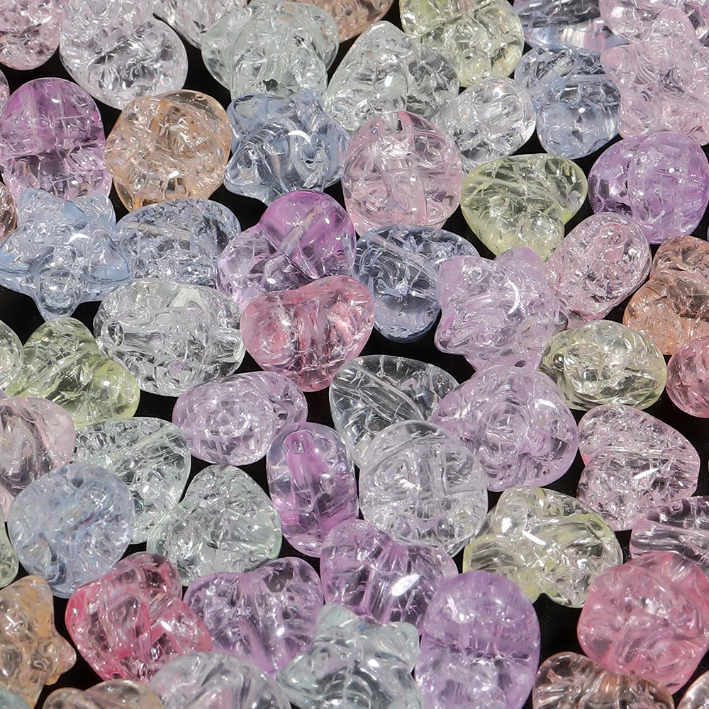 50-100 قطعة واضح الاكريليك انفجار الخرز لون الحلوى ستار القلب خزر عازل DIY بها بنفسك اليدوية لنتائج المجوهرات أساور اكسسوارات #6