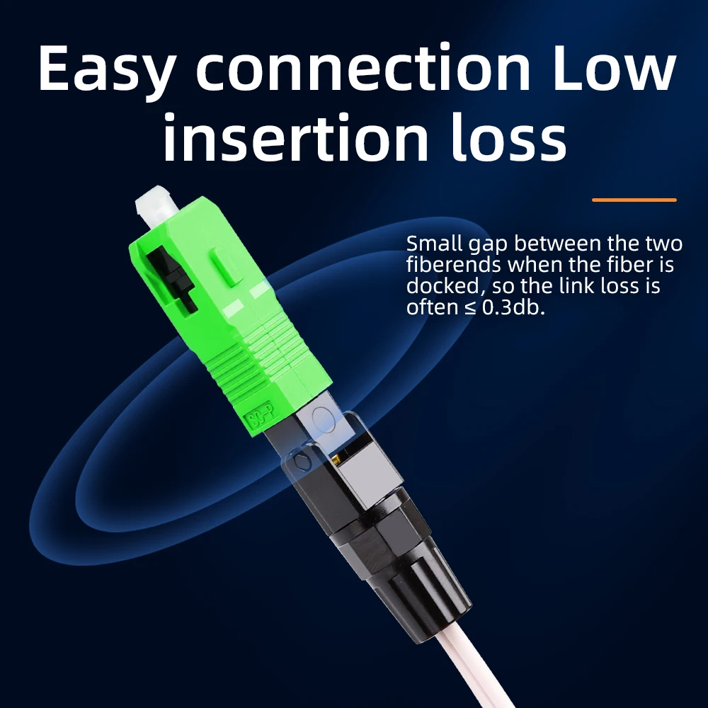 SIGS-empalmador en frío de fibra óptica, Conector de SC-APC FTTH, cable de cuero integrado, conector rápido