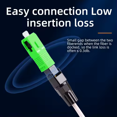SIGS Fiber Cold Splicer Fiber Optic Connector SC-APC Connector FTTH Embedded Leather Wire Quick Connector - Image 4