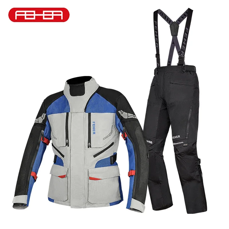 

FEHER Motorcycle Suits Four Seasons Three-layer Motorcycle Jacket Man Windproof Waterproof Professional Motorcycle Rally Suits