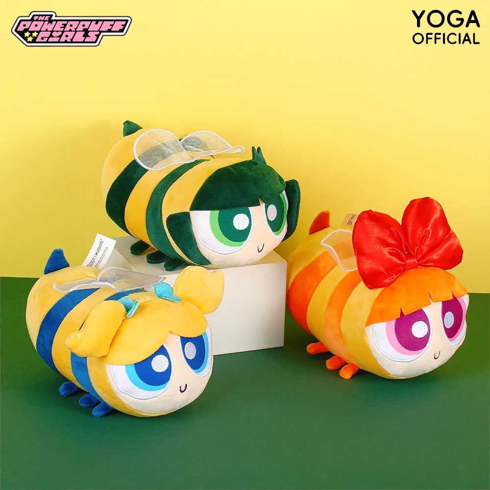 Blossom Bubbles Buttercup The Powerpuff Girls Cute Cartoon Honeybee Doll Kawaii Fluffy Stuffed Toy Periphery Home Decor Gifts