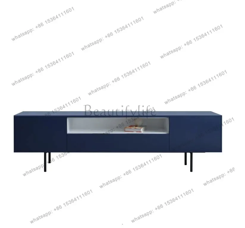 FG11Living room TV storage cabinet Living room metal rigid foot short coffee table combination cabinet
