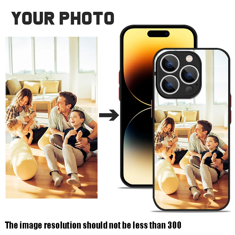 Personalized DIY Customized Name Photo Phone Case For iPhone 15 Pro Max 14 13 12 11 Pro Max X XR 7 8 Shockproof Acrylic Cover