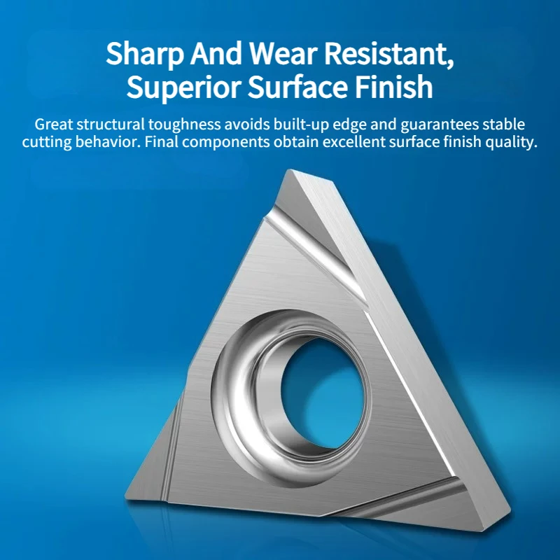 Triangular Cermet Turning Inserts TBGT06 TPGH08 TCGT11 TPGT09, High Surface Finish Lathe Inserts for 45 Carbon Steel