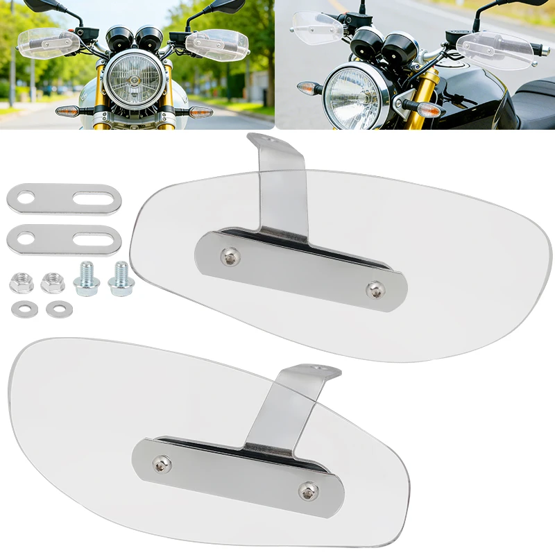 

Handguard Handle Bar Hand Guard Protector Wind Deflector Shield For Harley Honda Yamaha Suzuki Accessories Moto Windshield Clear