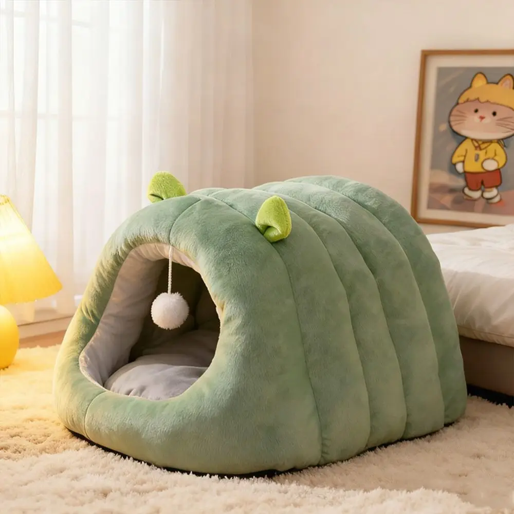 

Comfortable Warm Soft Cat Cave Bed Portable Deep Sleep Small Pet Bed Pet Supplies Cozy Pet House Kennel Winter