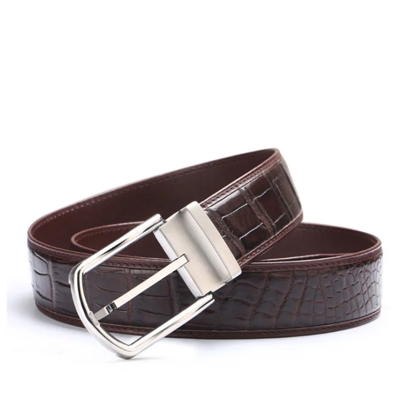 Real Crocodile Belts For Men Alligator Genuine Leather Luxury Brand Strap Male Buckle Belt Vintage