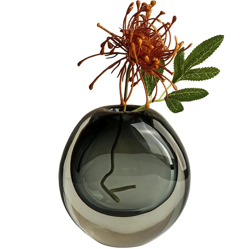 

Glass Vase Decoration Creative Living Room Flower Arrangement Flower Hydroponic Table Model Room Decorative Flower Device
