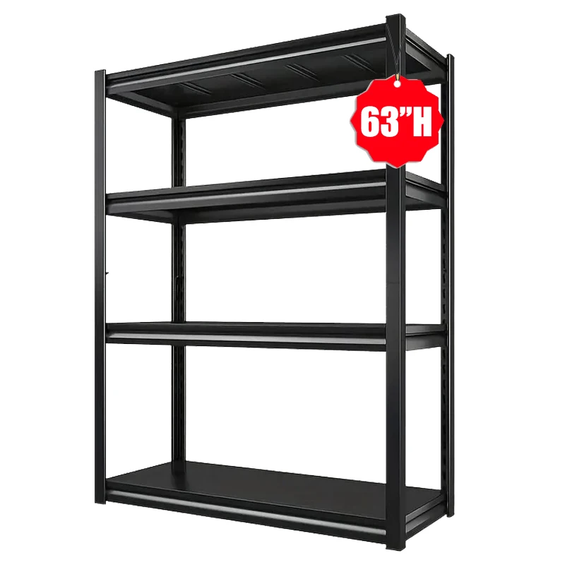 

Четырехуровневая гаражная полка для хранения, ширина 31 дюйм, глубина 15,7 дюймов, высота 63 дюйма, грузоподъемность 2000 фунтов, сверхпрочная.