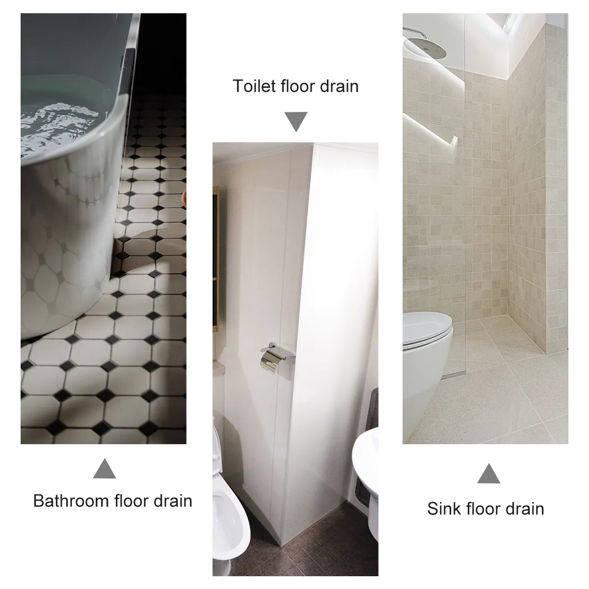 

Stainless Steel Shower Stall Drain Protector with Silicone Rim Hair Stopper for Bathroom Tub Sink Bathtub Drain Cover Strainer