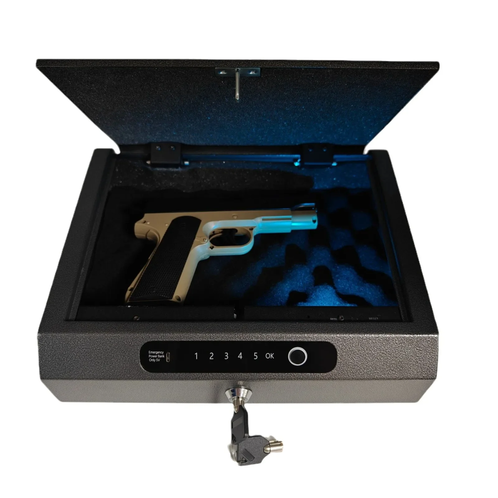 Protect Your Valuables with Fingerprint Gun Safe Box for Home and Car ，ammo security box