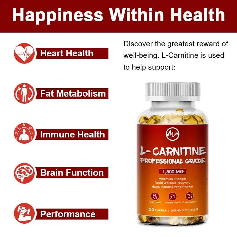 Minch 1500mg Acetyl L-Carnitine High Potency Supports Natural Energy Production Supports Memory Focus Increase Body Performance