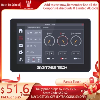 BIGTREETECH 팬더 터치 Bambulab P1P P1S 멀티 프린터 제어 무선 Klipper 화면 용 5 인치 터치 스크린 Wifi 디스플레이