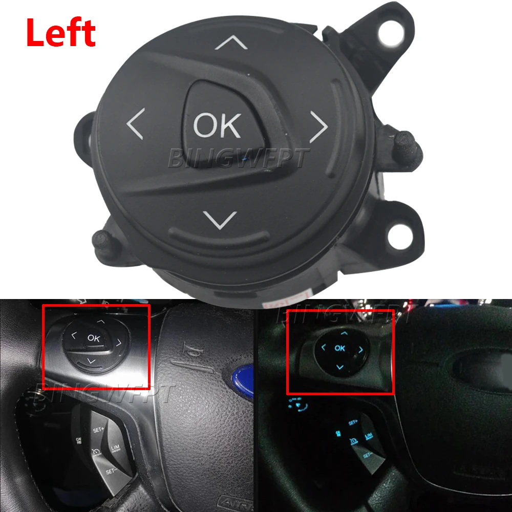 

Для Ford Focus для Kuga 2012-2015 многофункциональные кнопки на руле, кнопка регулировки громкости звука, кнопка переключения M