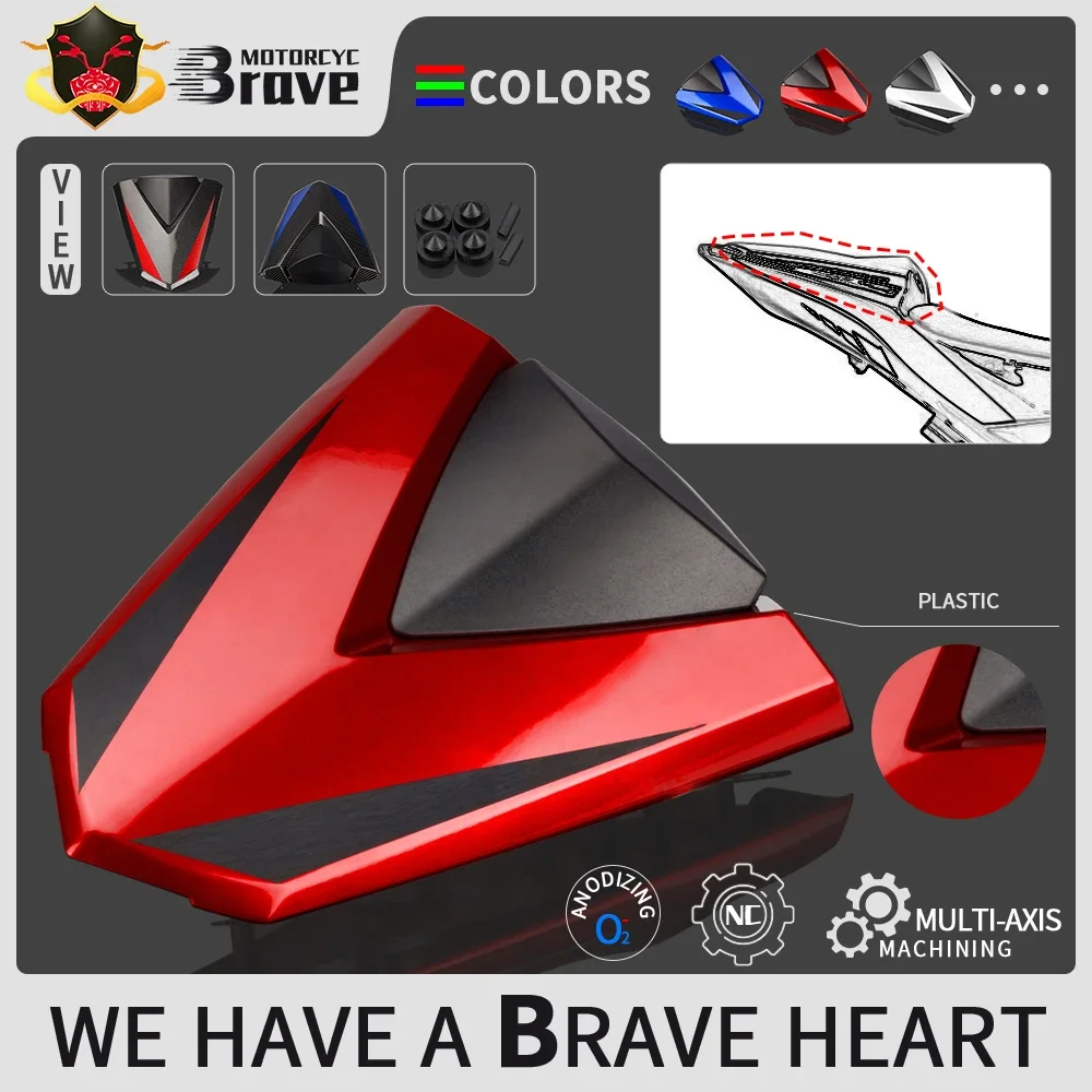 

2022 Rear Fairing Seat Cowl For Yamaha YZFR3 YZFR25 MT03 MT25 Pillion Cover Blue Black r Red YZF R3 R25 MT 03 25 2019 2020 2021