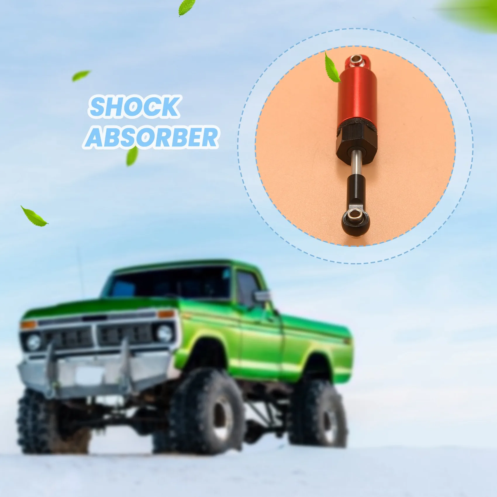 Lo-ok 4 قطع سبيكة لـ 1:16 C-14 C-24 بيك اب الزاحف نصف شاحنة RC قطع غيار السيارات ترقية الأجزاء المعدلة، أحمر