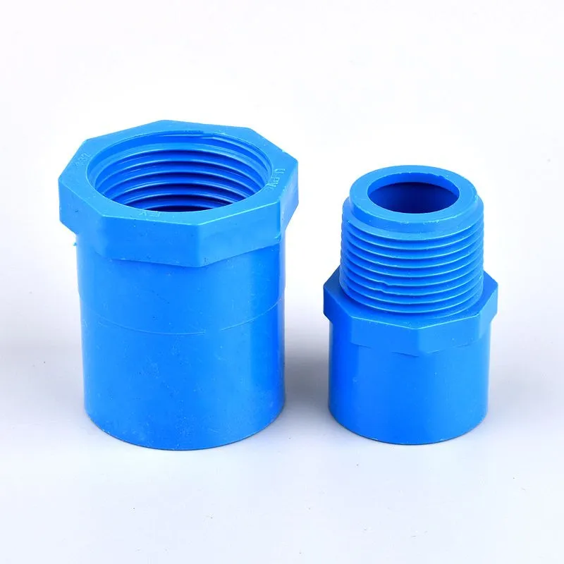 2Pcs 20/25/32/40/50/63/75mm PVC Straight Connectors Male/Female Thread Aquarium Fish Tank Garden Irrigation Water Pipe Joints