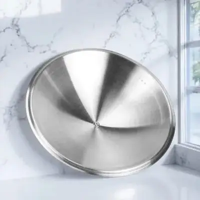 

Stainless Steel Pot Lid Universal Metal Pan Cover Heavy Duty Heat Resistant Handle Comfort Grip Lightweight Soup Pot Wok Pan Lid