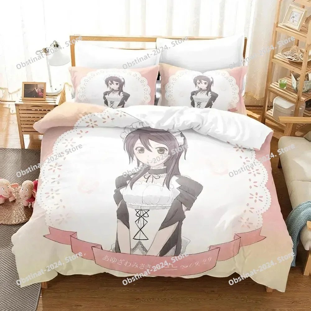 

Kaichou wa Maid-sama Bedding Set Printed Bed Set Duvet Cover Sheet Pillowcase Bed Soft Quilt Cover Full Queen King Size
