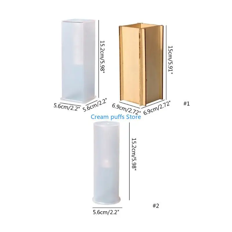 50LE PEN حامل الإبوكسي صب زهرة مزهرية زهرة الراتينج لحاوية حلية DIY #6