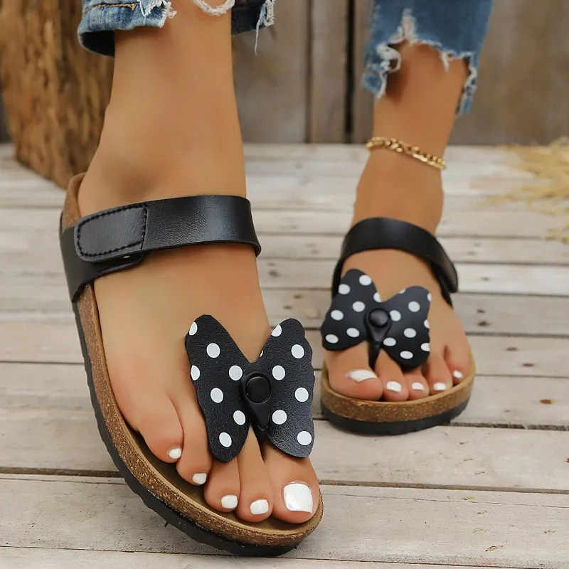 Summer Hot Sales Butterfly Decor Casual Women's Flip Flops 2026 Fashion Simple Soft Soled Comfort Women Shoes Claquette Femme