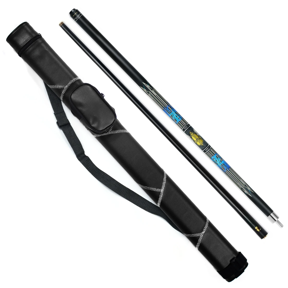 Superior Quality 2-PC Pool Cue Case 1B1S with Carbon Fiber shaft Billiard Cue Bag Gift Set Kit On sale