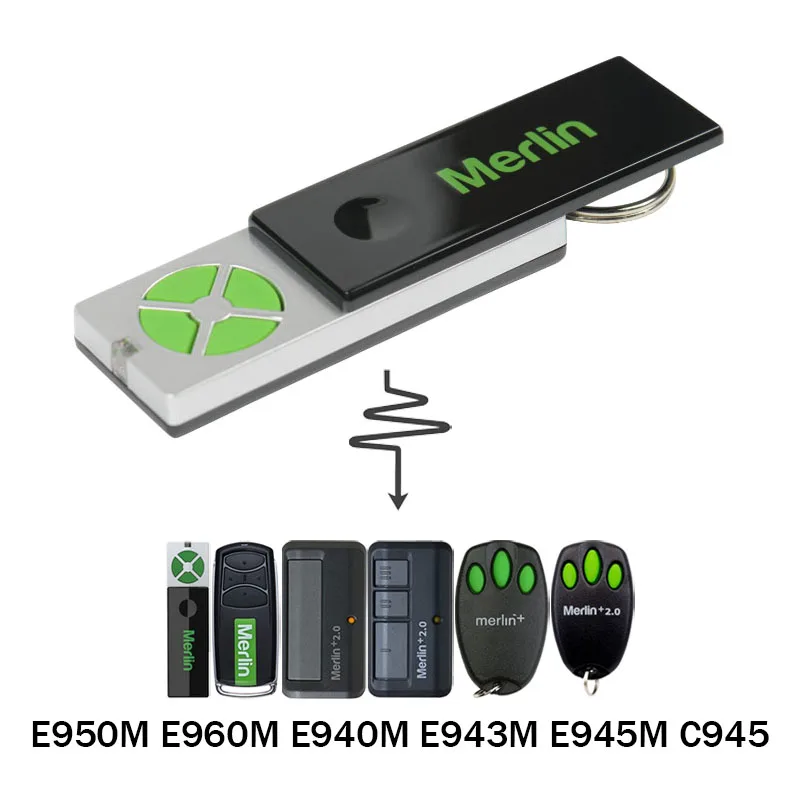 

Merlin E960M E950M E945M E943M E940M C945 Slide Garage Door Opener Remote Control Hand Transmitter 433.30 433.92 434.54MHz