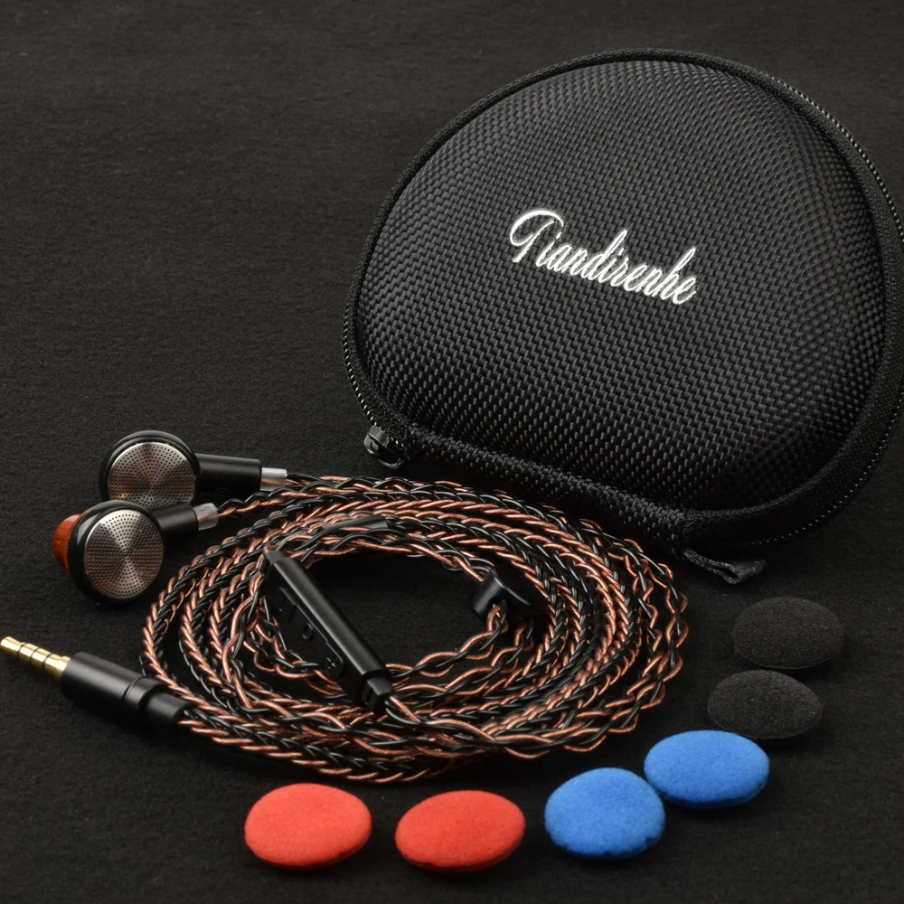 Tiandirenhe mmcx fones de ouvido diy madeira de pêra chinesa artesanal adequado para shure se215 fones de ouvido de graves planos para iphone/mi