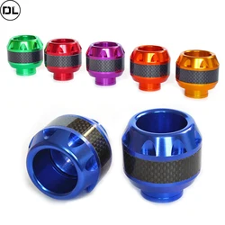 Universal Motocicleta Frame Slider, Alumínio Alloy Front Fork Cup, Falling Crush Protector, Fibra de carbono para moto e Scooter