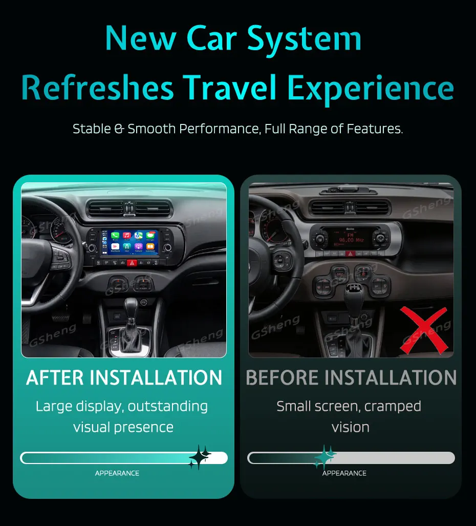 6.86'' Android 16 Head Unit for Fiat Panda 2013-2020 Car Radio Multimedia Player Support GPS WiFi Wireless CarPlay Android Auto