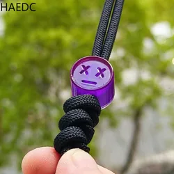 HAEDC Smiling Resin Paaacord EDC Backpack Pendant DIY Bracelet Necklace Pendant