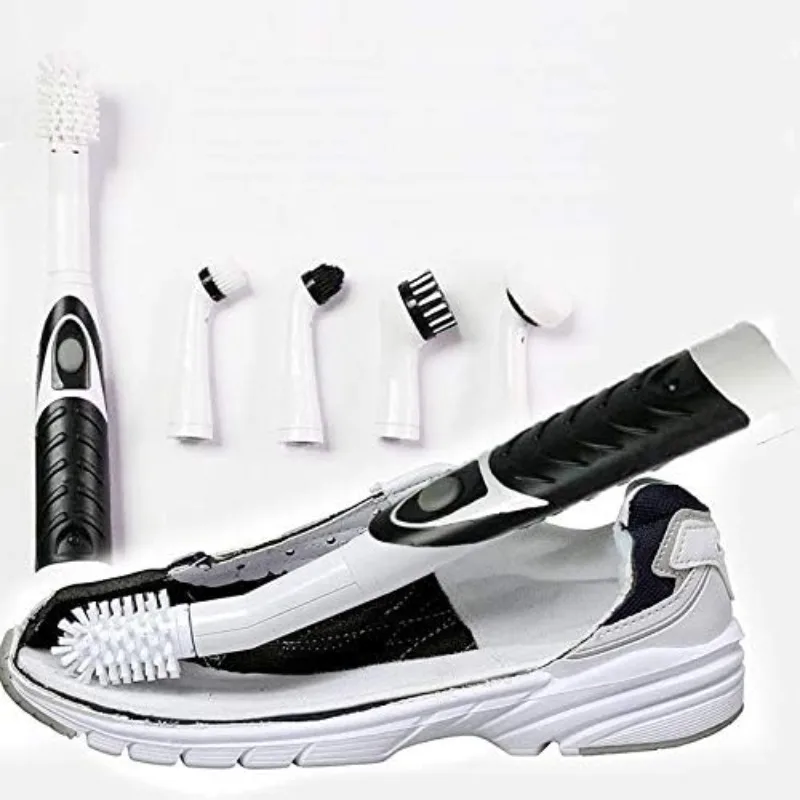 Electric Cleaning Brush, 5 Types of Multi-functional Brushes, Shoe Brush, Suitable for Cleaning Kitchen ,Household Tools