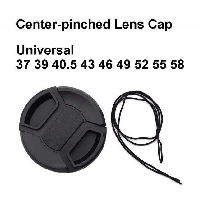 Środkowa osłona obiektywu 37 39 40,5 43 46 49 52 55 58 mm Uniwersalna plastikowa osłona obiektywu do Sony Canon Nikon Pentax Olympus Panasonic Fujifilm