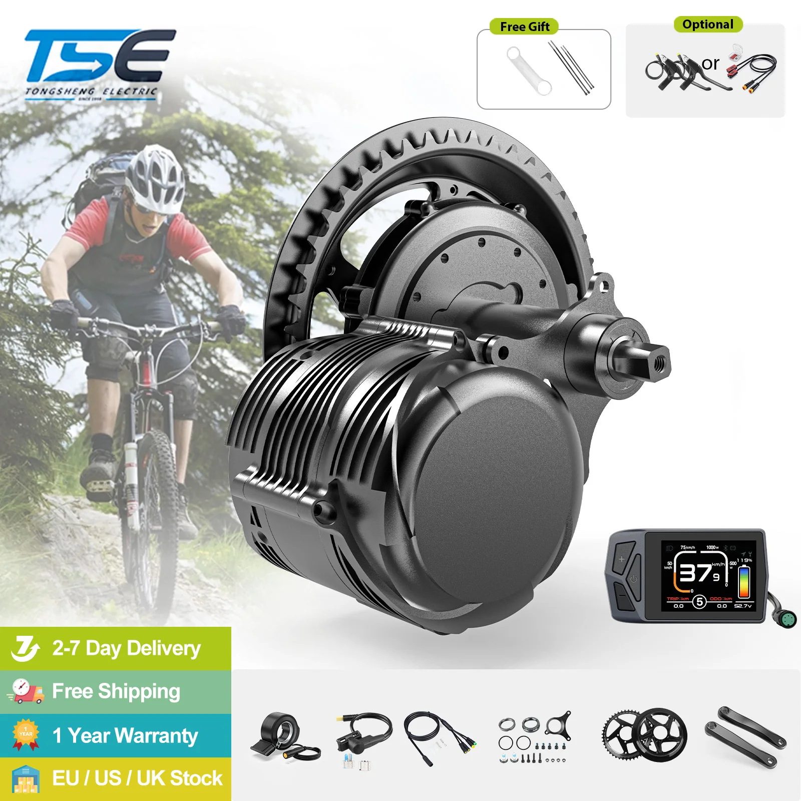 

Tongsheng TSDZ8 750W TSDZ2B 500W 250W Motor Kit Mid Drive Torque Sensor Bicycle Engine Electric Bike Conversion Kit BB 68-73mm