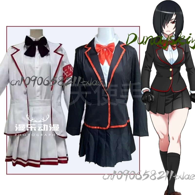

Nemesis Yandere Game Simulator Student Union WomenCosplay Costumes JK School Uniforms White Black Suits Party Carnival