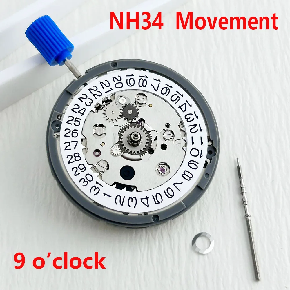 

NH34 Watch Movement GMT Original Japan Mechanical Automatic Date at 9 o'clock Self-winding High Accuracy Watches Repair Tool