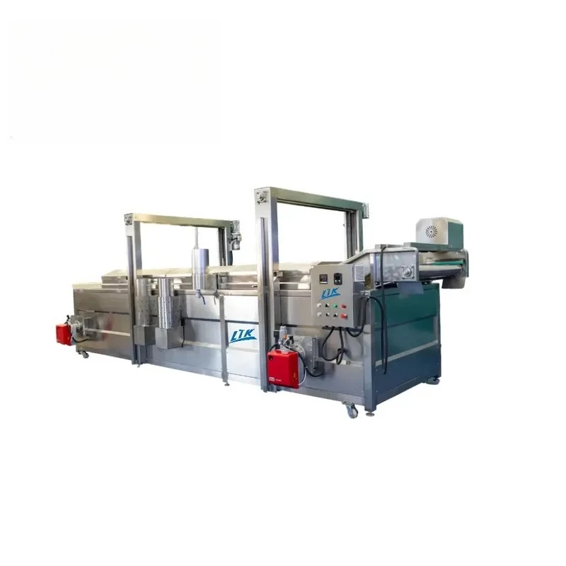 【CHIMU HOME】 Fully Automatic Continuous Deep Frying Machine for Industrial Snack Food Frying Production Line and Chips Frying