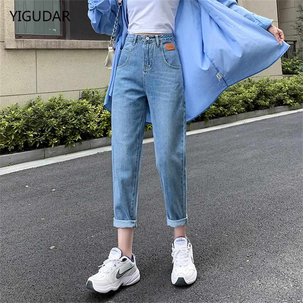 

Tight Elastic Jeans Women Feet Pantsankle length Pants Distressed 2022 Autumn Vintage High Waist Denim Trousers Women pants