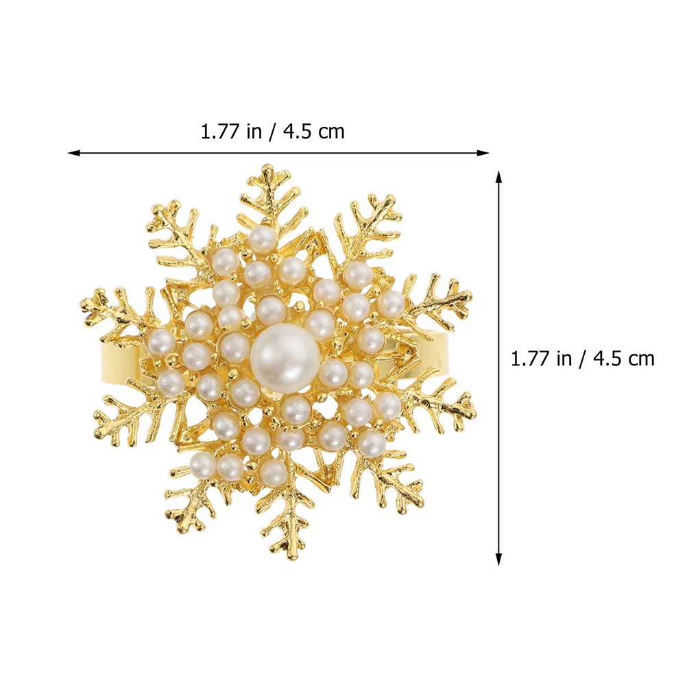 

6Pcs Golden Napkin Buckles Exquisite Style Clasps for Elegant and Warm Atmosphere Decorative Napkin Buckles