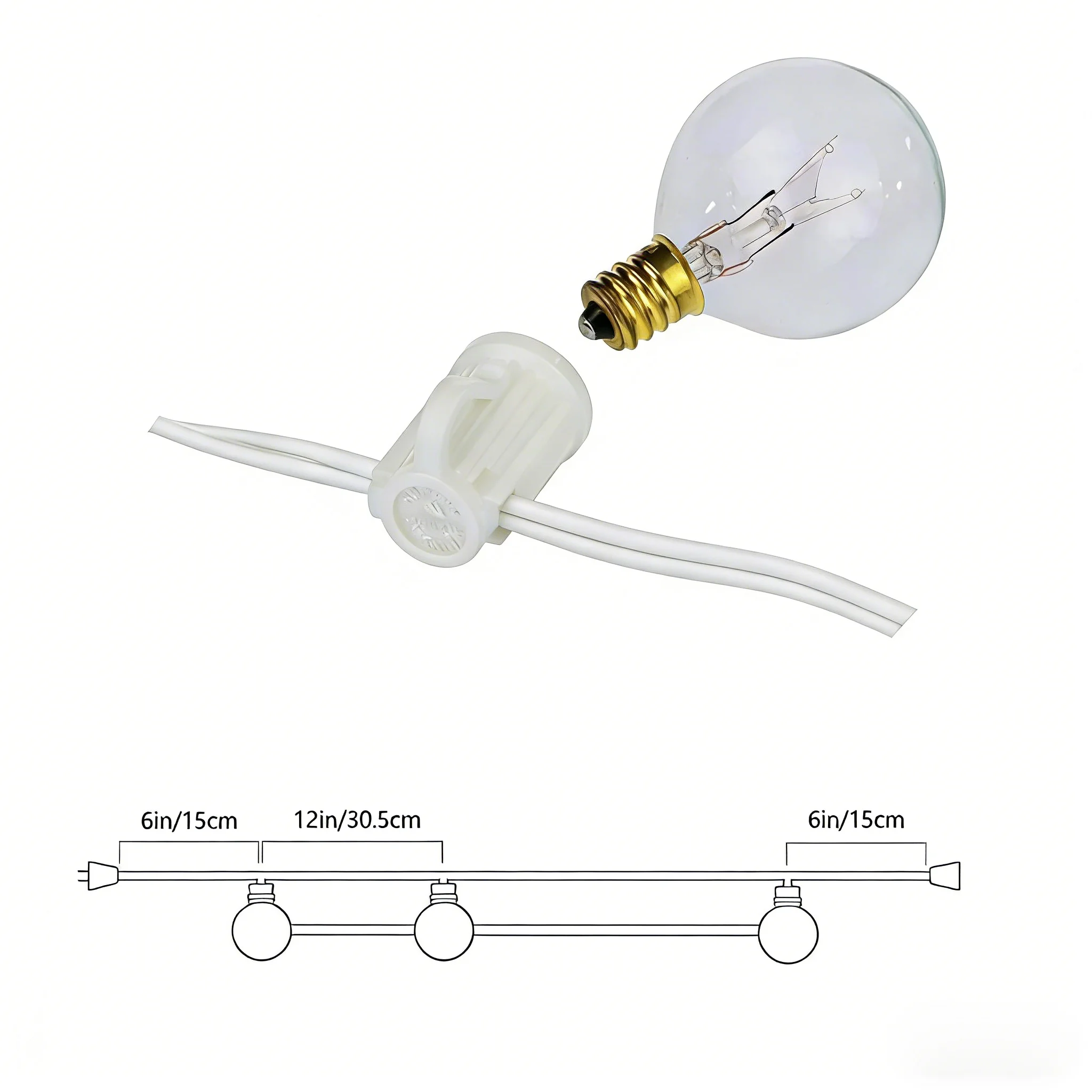 Vintage G40 Clear Bulb String  - огляд і ціна String Light Outdoor