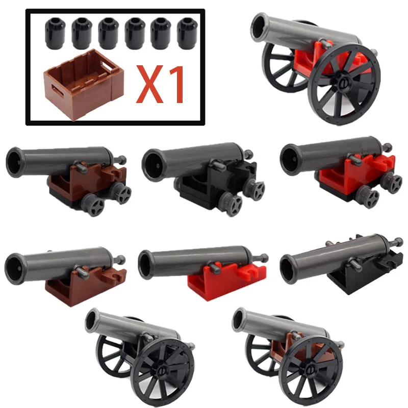 

MOC Building Blocks Character Accessories Napoleonic Wars Military Cannon Mini Brick Weapon Model Set Gift Buy Goods Toy R042