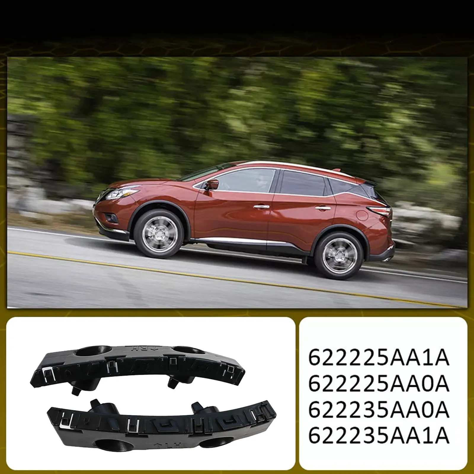 

Front End Compatibility Kit with ABS Mudguard Supports Designed Specifically for For NISSAN Murano Models from Fifteen Nineteen