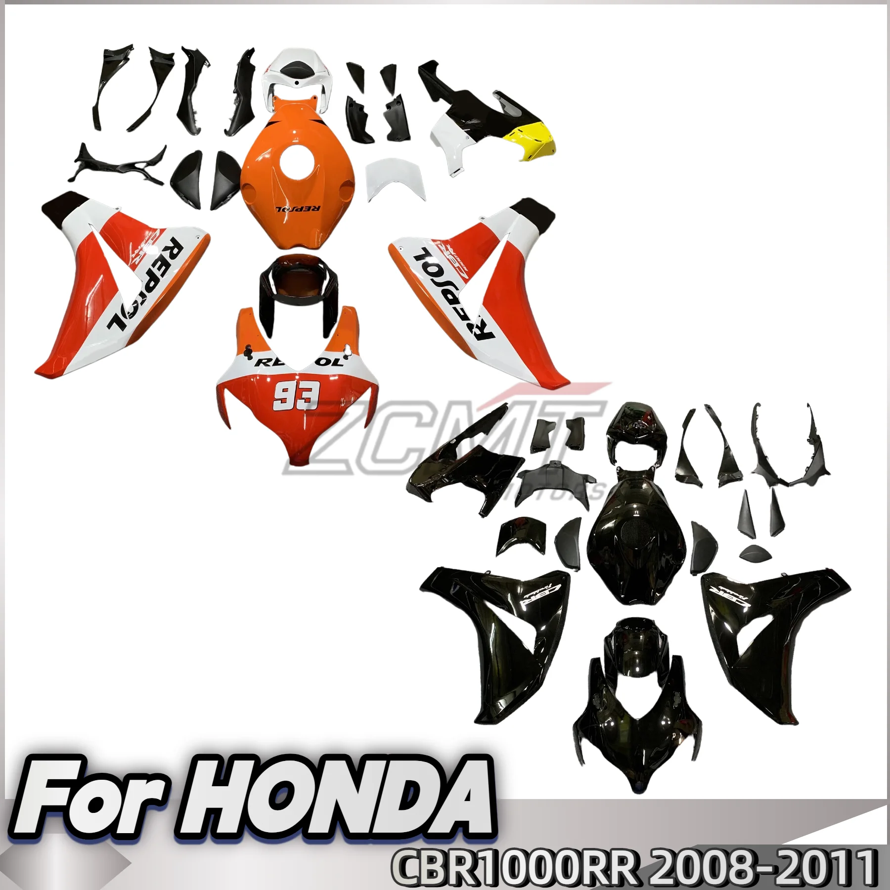 

Motorcycle Carbon Painted Pattern Fuel Gas Tank Side Cover Panel Fairing Fit For HONDA CBR1000RR CBR 1000 RR 2008 2009 2010 2011