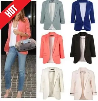 

Spring 207 Women's Candy Color ort Casual Jaet Coat Sweet Pastel Hues Cact Faionable Outerwear