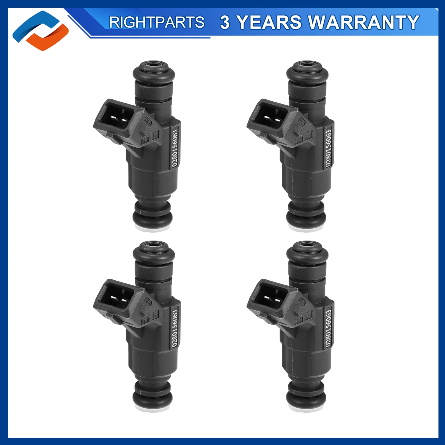 

4PCS 0280156063 Fuel Injectors For Audi TT Quattro 1.8L 2003 2004 2005 2006 06A906031BC FJ896