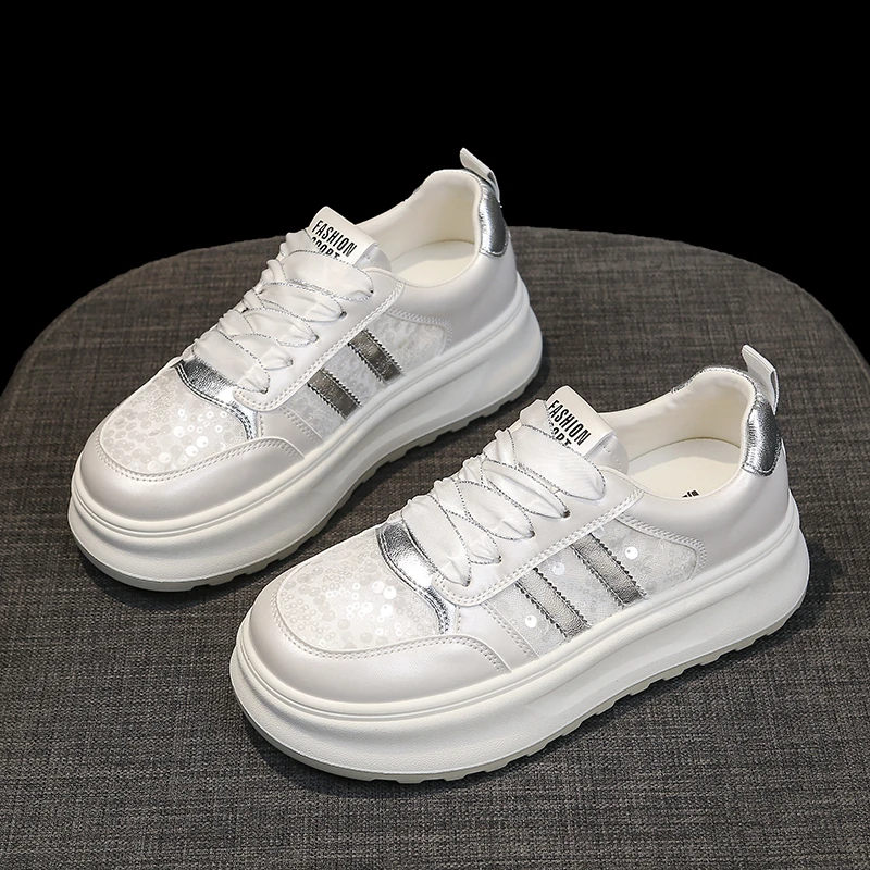 

Women's 4CM Platform Sneakers Fashion Casual Shoes for Women Comfortable Non Slip Rubber Sole Breathable Walking Shoes