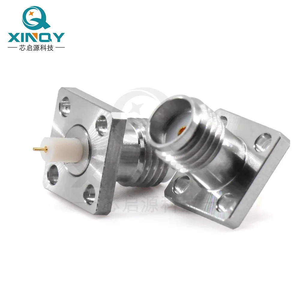 SMA RF Connector KFD Female Four Hole Flange Fixed 27G High-frequency Dielectric Wall Through Type