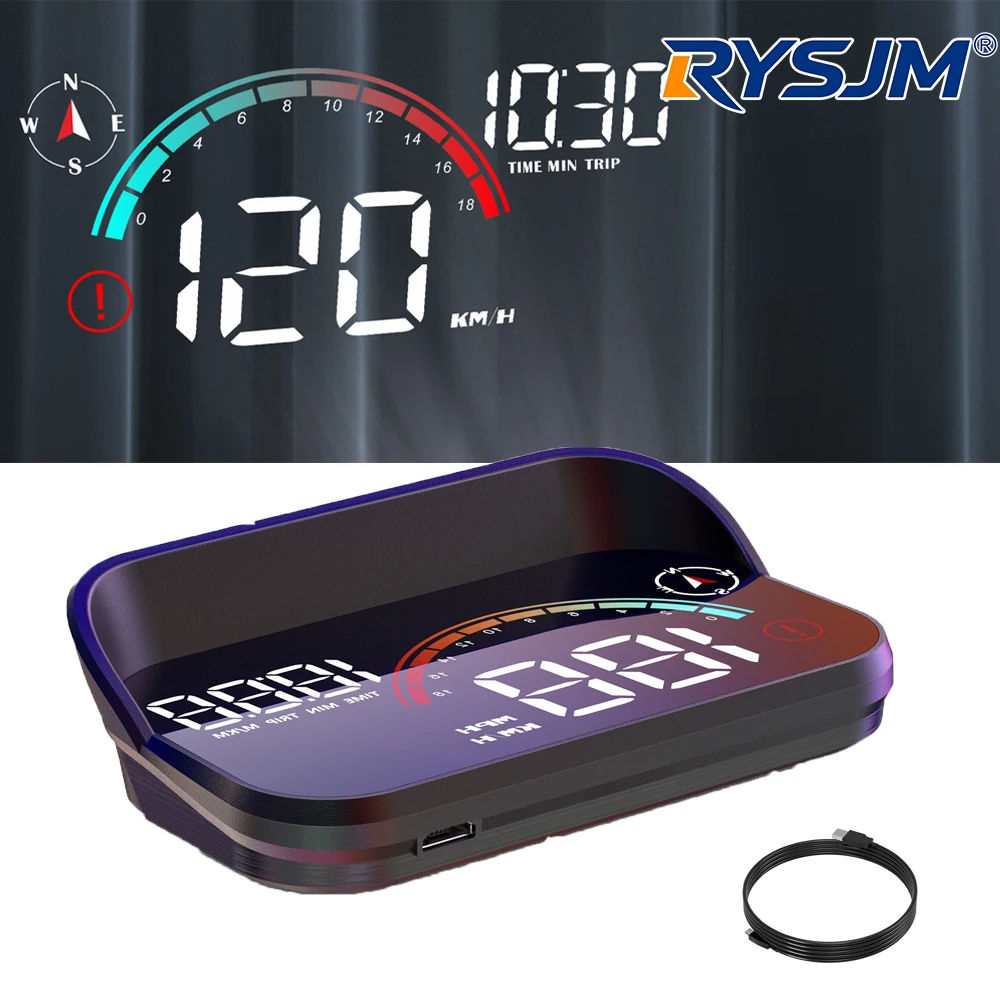 New M22 Car GPS Head Up Display Speed RPM KMH MPH HUD Y03 GPS Speedometer Projector Screen Dashboard Odometer Overspeed Alarm