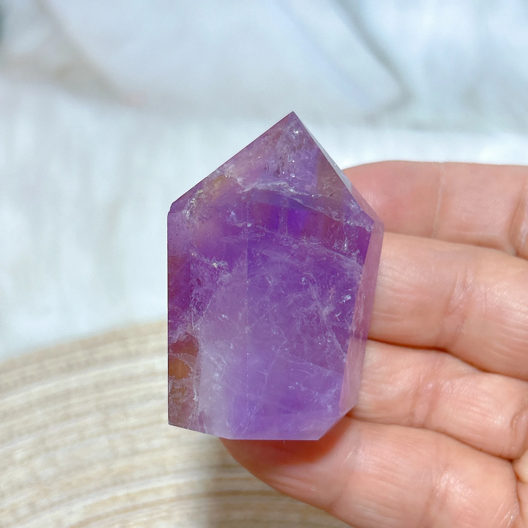 Healing Natural Crystal Amethyst Ametrine Rainbow Tower High Quality Gemstones Energy Reiki Home Decorations Room Decor Gift