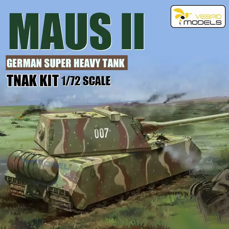 

Vespid model assembly Scale diy toys Model Kit VS720006 German super heavy tank maus II 1/72